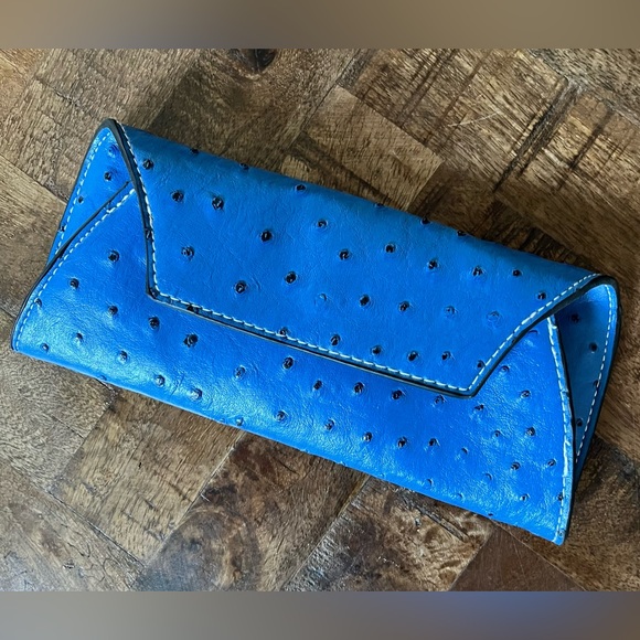 CLAVA Jemma Ostrich Clutch, NWOT - Picture 1 of 13